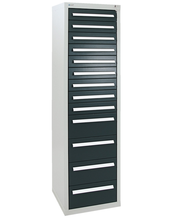 Schubladenschrank Serie T-100/35-5, 13 Schubladen (9x100, 4x200mm)
