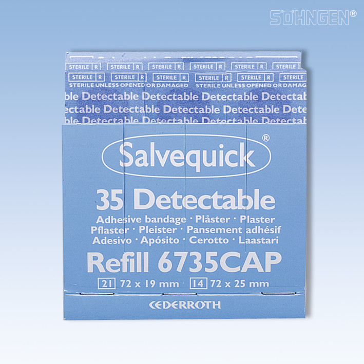 Salvequick Pflaster-Strips detectable 35 Stück, Ref. 6735
