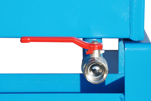 Späne-Kastenwagen mit Einfahrtaschen, 250 Liter, blau lackiert