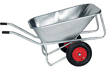 Schubkarre 2 Räder mit feuerverzinkter Wanne