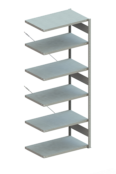 META Steckregalsystem CLIP 100 S3, AR, 2500x1000x600 mm, Feldlast 1290 kg, vzk.