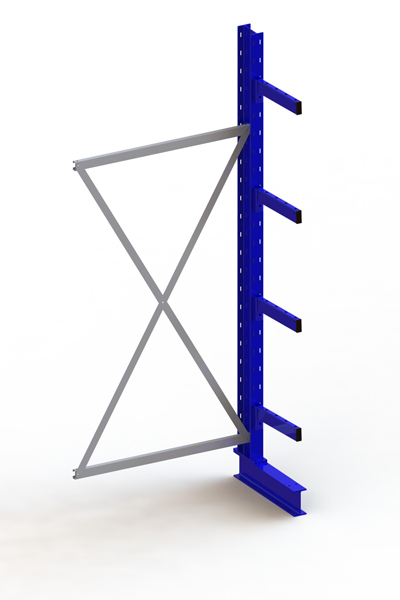 META MULTISTRONG Medium Kragarmregal Anbauregal, 2500x1000x400 mm, einseitig