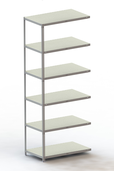 META Schraubregal FIX 100 AR, 2500x1000x600 mm, Feldlast 840 kg, kunststoffbeschichtet