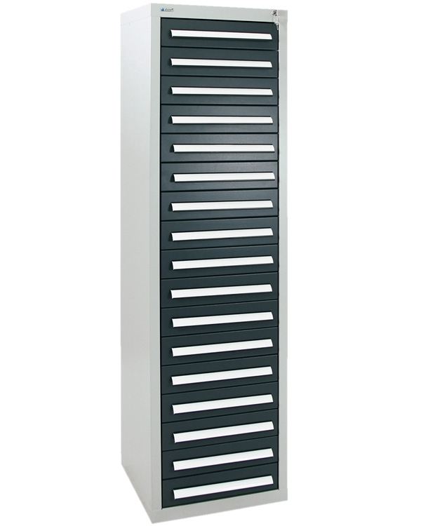 Schubladenschrank Serie T-100/35-5, 17 Schubladen (17x100 mm)