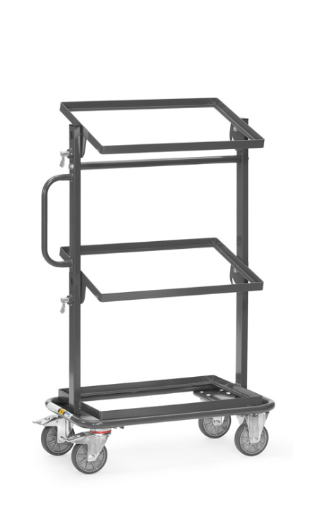 ESD-Beistellwagen 200 kg, mit offenem Rahmen, Ladeflächen neigbar