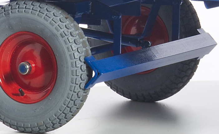 Handpritschenwagen mit Rohrgitterwänden (1130x730mm), Vollgummi