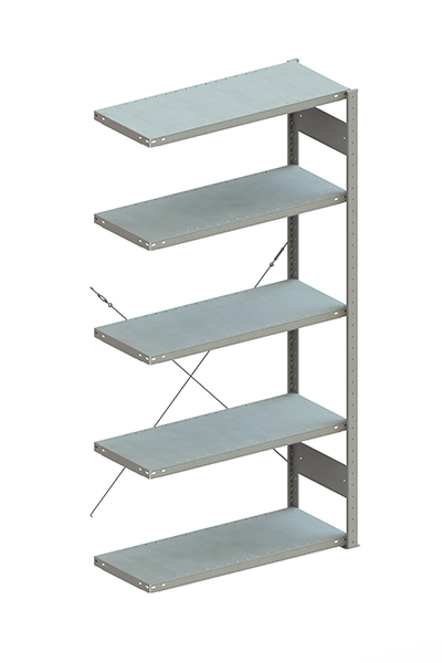 META Steckregalsystem CLIP 100 S3, AR, 2000x1000x400 mm, Feldlast 1100 kg, vzk.