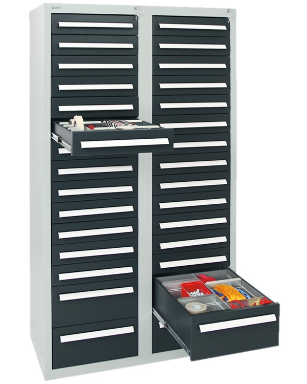 Schubladenschrank Serie T-100/35-4, 30 Schubladen (26x100, 4x200mm)