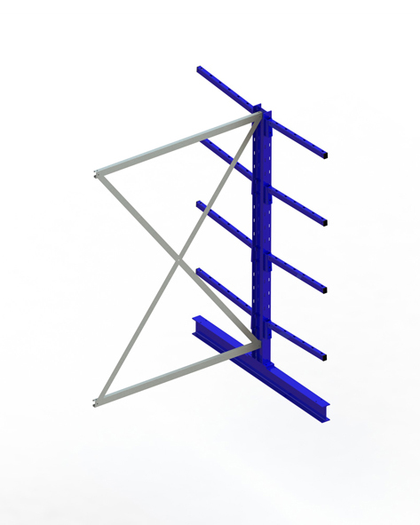 META MULTISTRONG Light Kragarmregal Anbauregal, 2000x1300x600 mm, doppelseitig