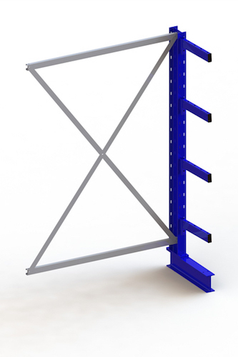 META MULTISTRONG Medium Kragarmregal Anbauregal, 2000x1300x400 mm, einseitig
