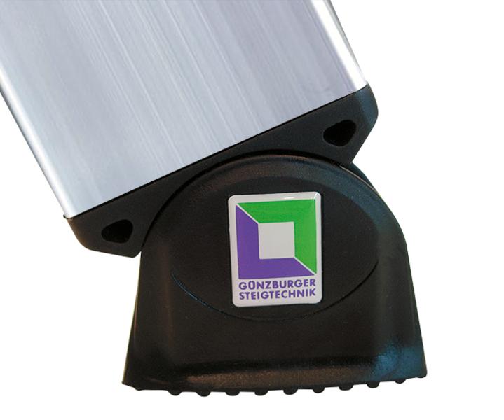 Aluminium-Schiebeleiter 3-teilig mit nivello®-Traverse, Sprossenanzahl 3x14