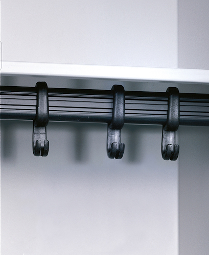 Garderobenschrank Classic auf Füßen, 2 Abteile, Front 3003 Rubinrot