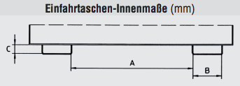 Traverse für Stapelkipper mit Einfahrbügel für Gabelstapler, Tragkraft 1500 kg, lackiert