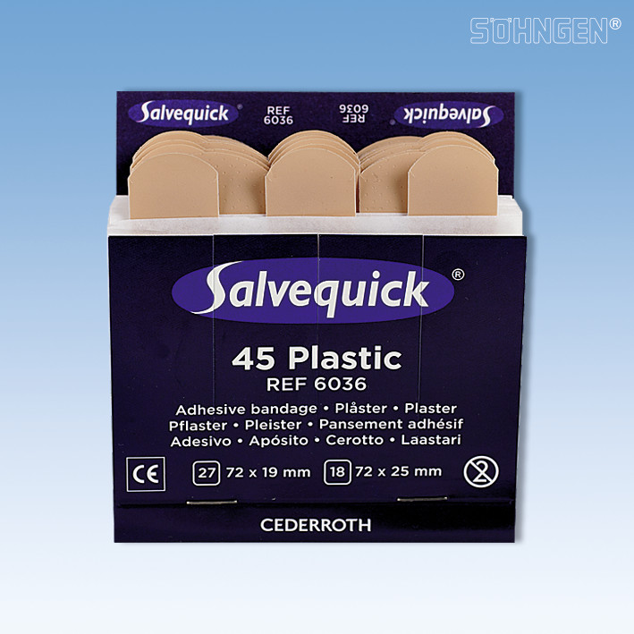 Salvequick Pflaster-Strips wasserfest 45 Stk., Ref. 6036