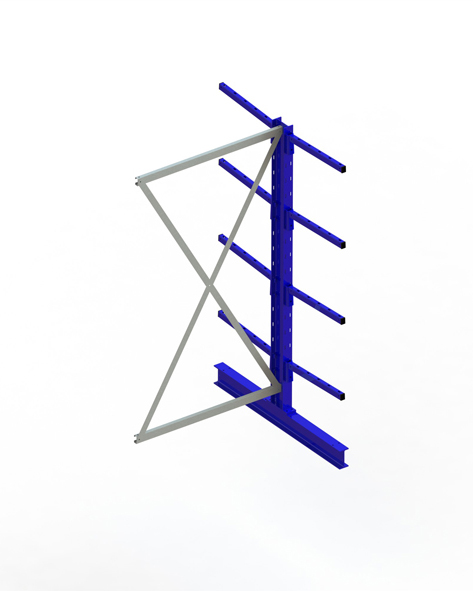 META MULTISTRONG Light Kragarmregal Anbauregal, 2000x1000x500 mm, doppelseitig