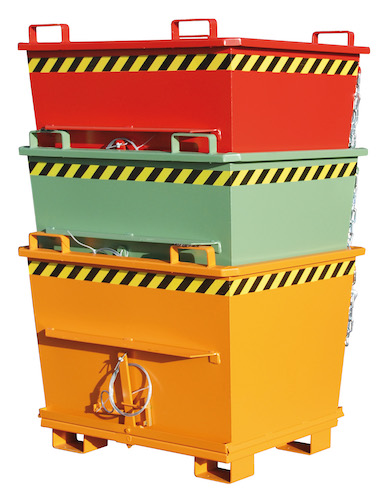 Baustoff-Container, Inhalt 1,00 m³, Tragkraft 2000 kg, lackiert