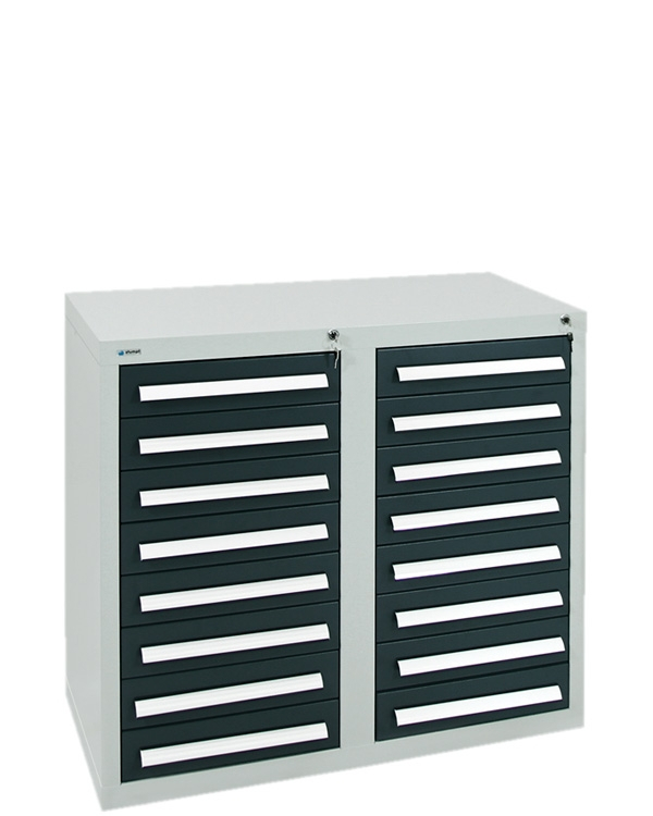 Schubladenschrank Serie T-100/35-2, 16 Schubladen (16x100 mm)