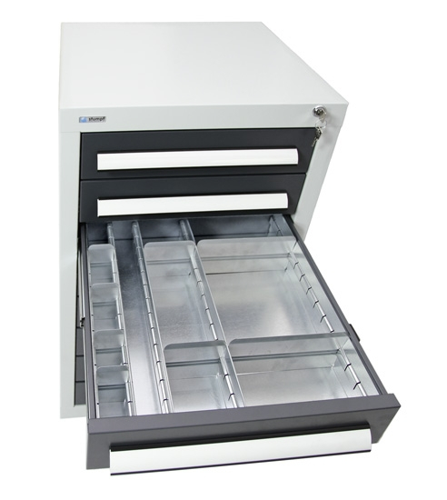 Schubladenschrank Serie T-100/35-1, 7 Schubladen (6x100, 1x200mm)