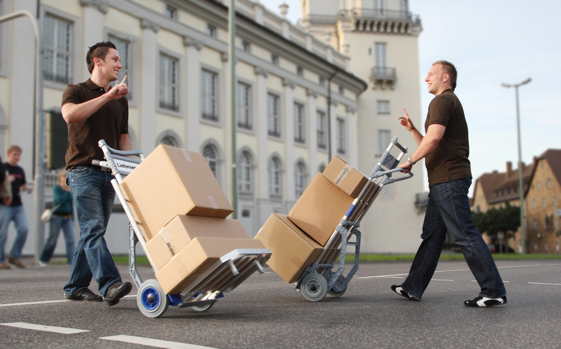 schmale Post- u. Paketkarre - Alu