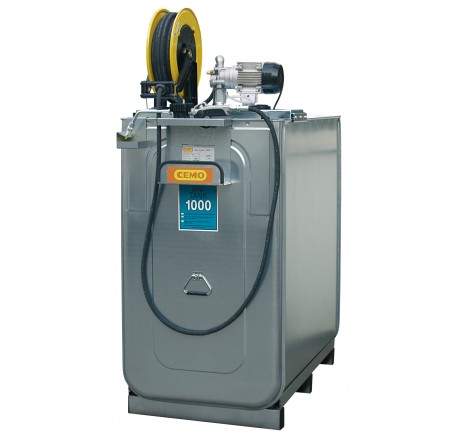 Schmierstoff ECO Kompaktanlage 1000 L mit offenem Aufroller