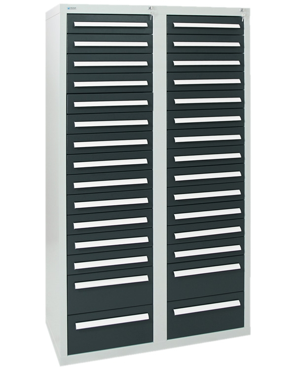 Schubladenschrank Serie T-100/35-4, 30 Schubladen (26x100, 4x200mm)