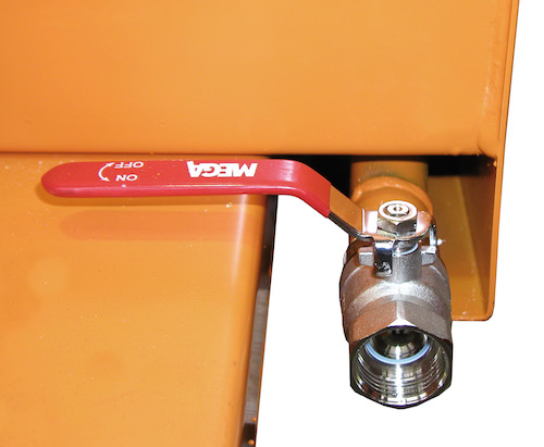 Spänebehälter Tragfähigkeit 1000 kg, Inhalt 0,50 m³, orange lackiert