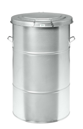 Abfalltonne silber, 70 Liter