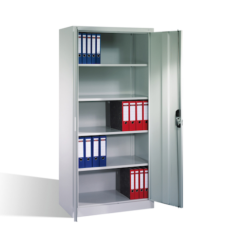 Büroschrank mit Flügeltüren, 4 Böden (930x500 mm BxT)