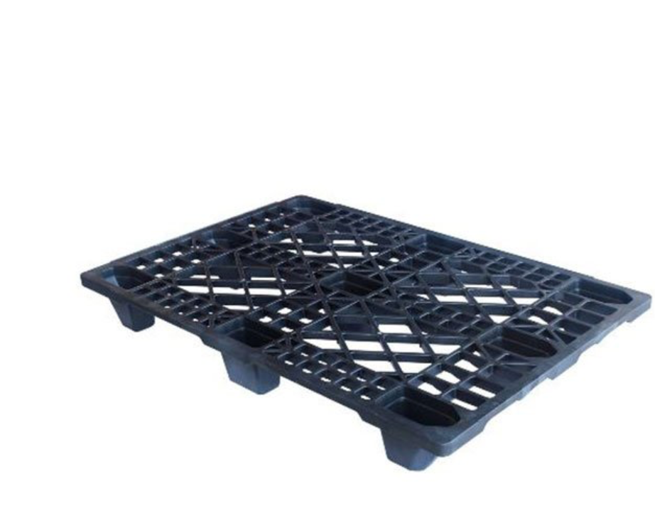Leichtpalette KU RC anthrazit/schwarz, 1200 x 800, mit 9 Füßen