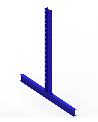 META MULTISTRONG Medium Ständer IPE 140 für Kragarmregal, 2000x800 mm, doppelseitig