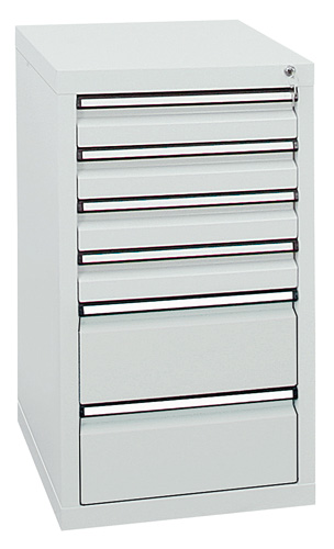 Schubladenschrank Basic, 6 Schubladen Lichtgrau