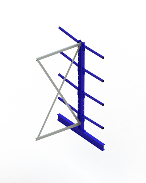 META MULTISTRONG Light Kragarmregal Anbauregal, 2000x1000x600 mm, doppelseitig
