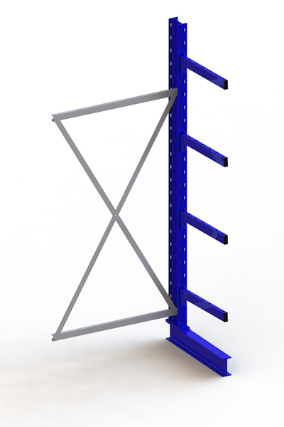 META MULTISTRONG Medium Kragarmregal Anbauregal, 2500x1000x600 mm, einseitig