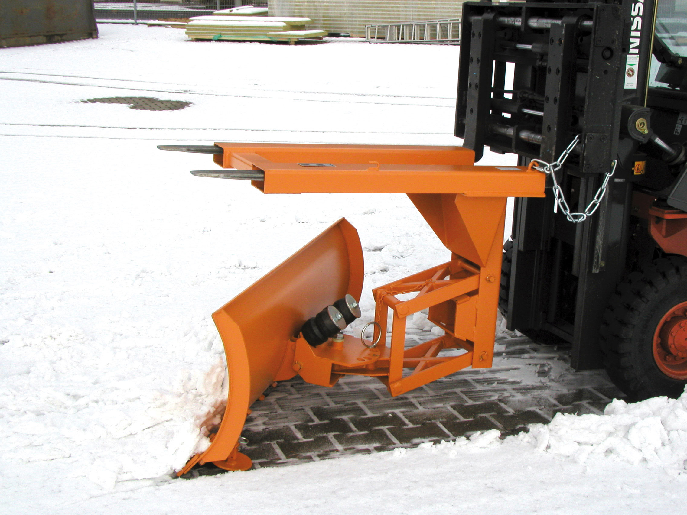 Bauer Schneepflug Typ SCH-P-G mit Gummischürfleiste, Schildbreite 1500 mm, Einfahrtaschen oben