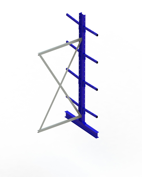 META MULTISTRONG Light Kragarmregal Anbauregal, 2500x1000x400 mm, doppelseitig