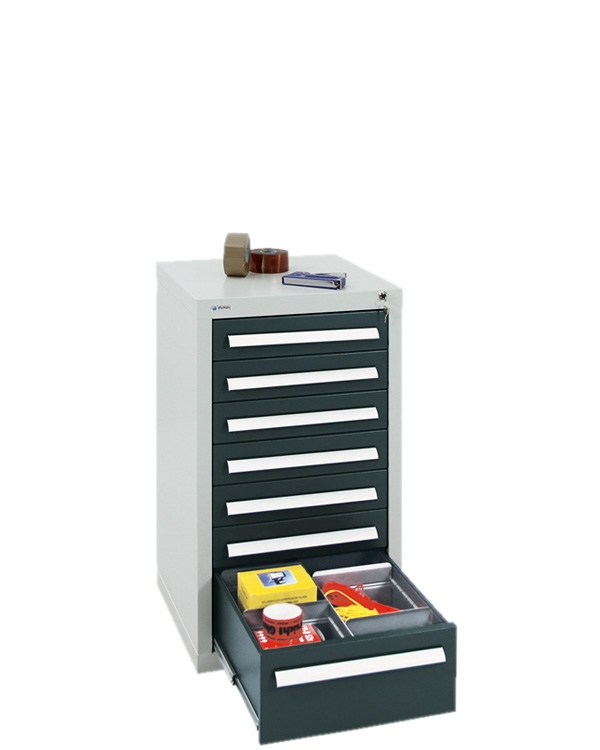 Schubladenschrank Serie T-100/35-1, 7 Schubladen (6x100, 1x200mm)