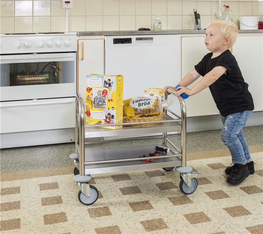 Edelstahlwagen für den Kindergarten