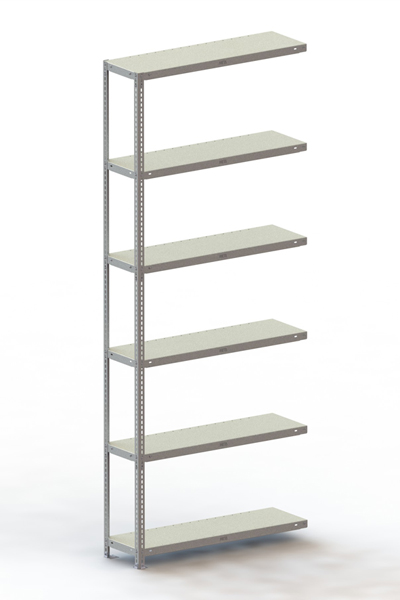 META Schraubregal FIX 100 AR, 2500x1000x300 mm, Feldlast 840 kg, kunststoffbeschichtet