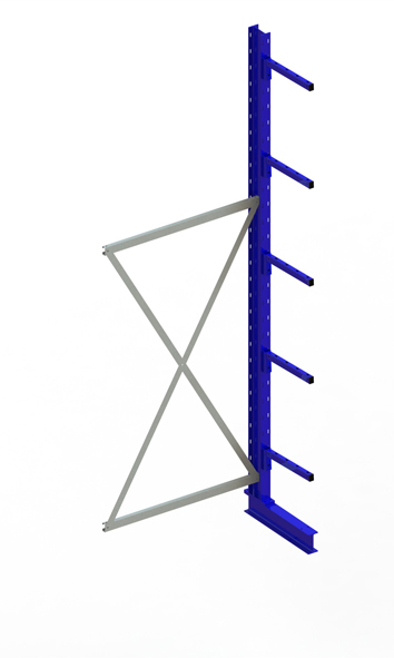 META MULTISTRONG Light Kragarmregal Anbauregal, 3000x1000x400 mm, einseitig