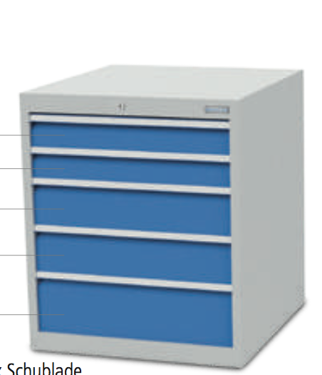 Schubladenschrank mit 5 Schubladen, 100 % Auszug