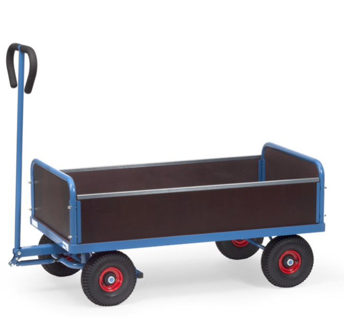 Handwagen - 2-Achser mit 2 Stirn- und 2 Einstecklängswänden 1200x650 Luft