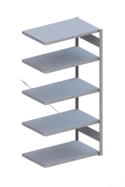 META Steckregalsystem CLIP 100 S3, AR, 2000x1000x600 mm, Feldlast 1100 kg, kunststoffbeschichtet