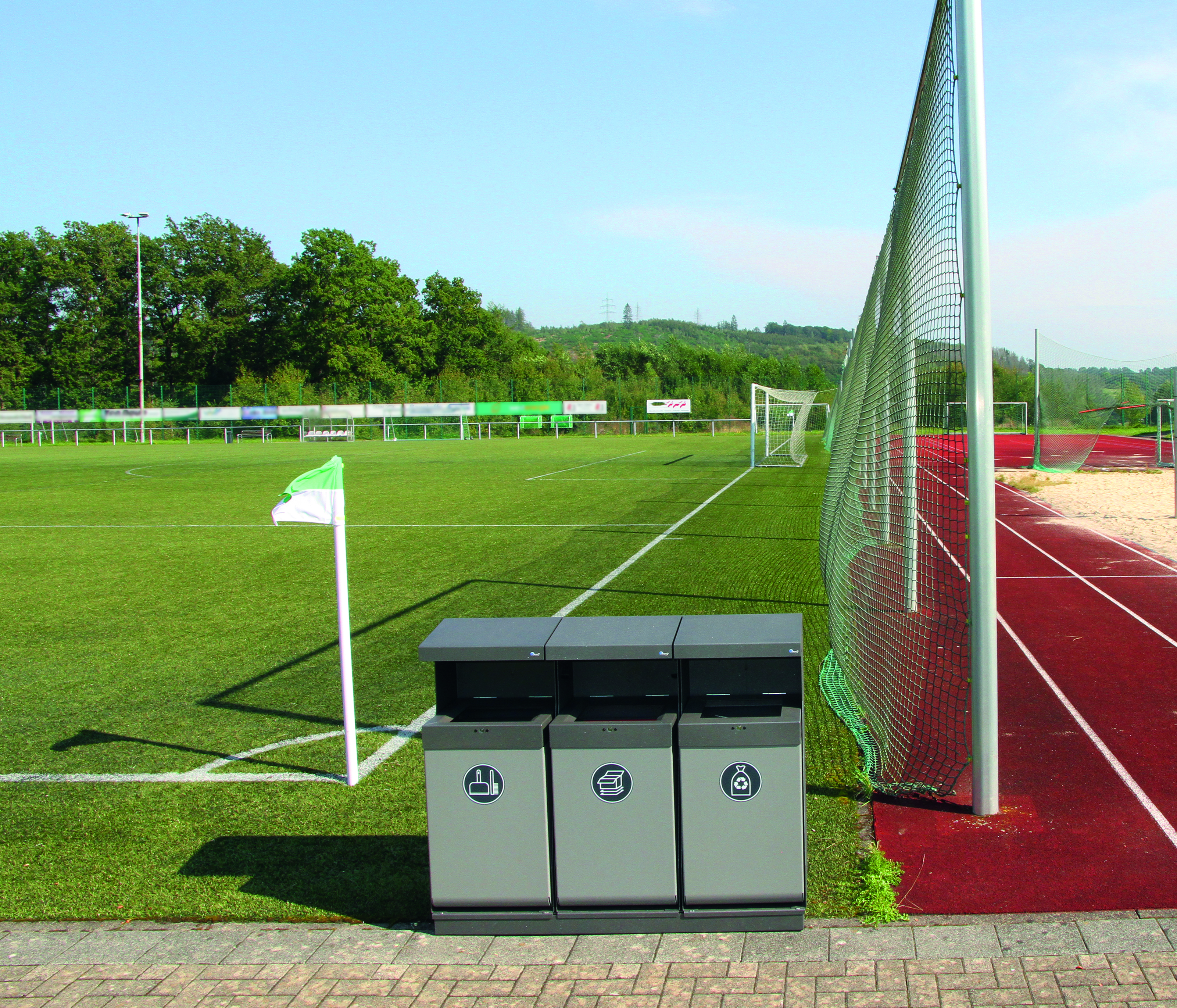 Recycling-Abfallstation für Außenbereiche