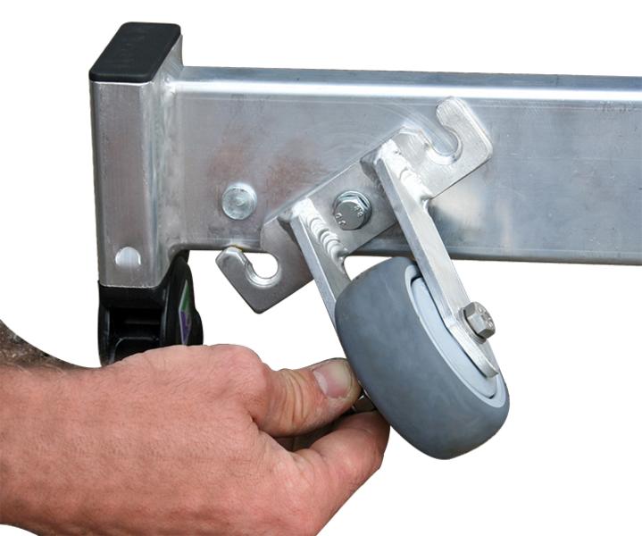 Aluminium-Anlegeleiter mit roll-bar- Traverse