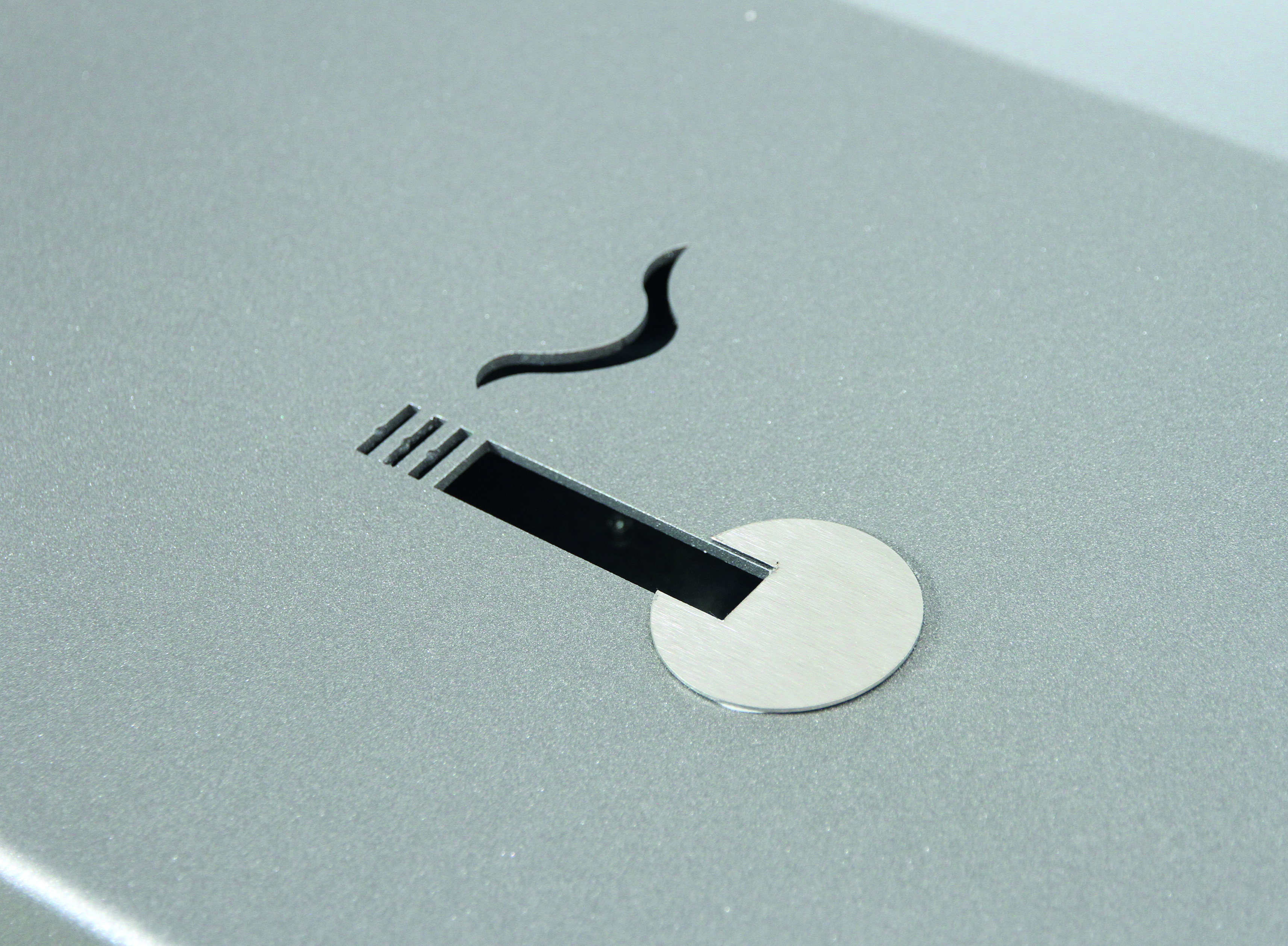 Recycling-Abfallsammler mit Ascher für Außenbereiche