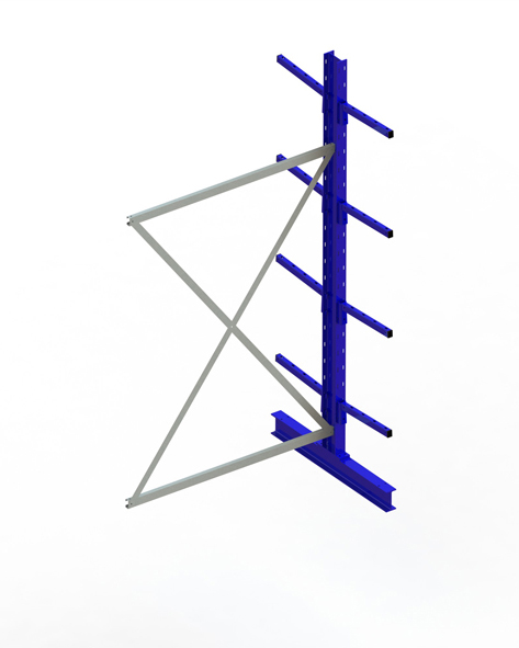 META MULTISTRONG Light Kragarmregal Anbauregal, 2500x1300x400 mm, doppelseitig