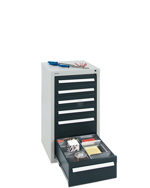 Schubladenschrank Serie T-100/35-1, 6 Schubladen (4x100, 2x200mm)