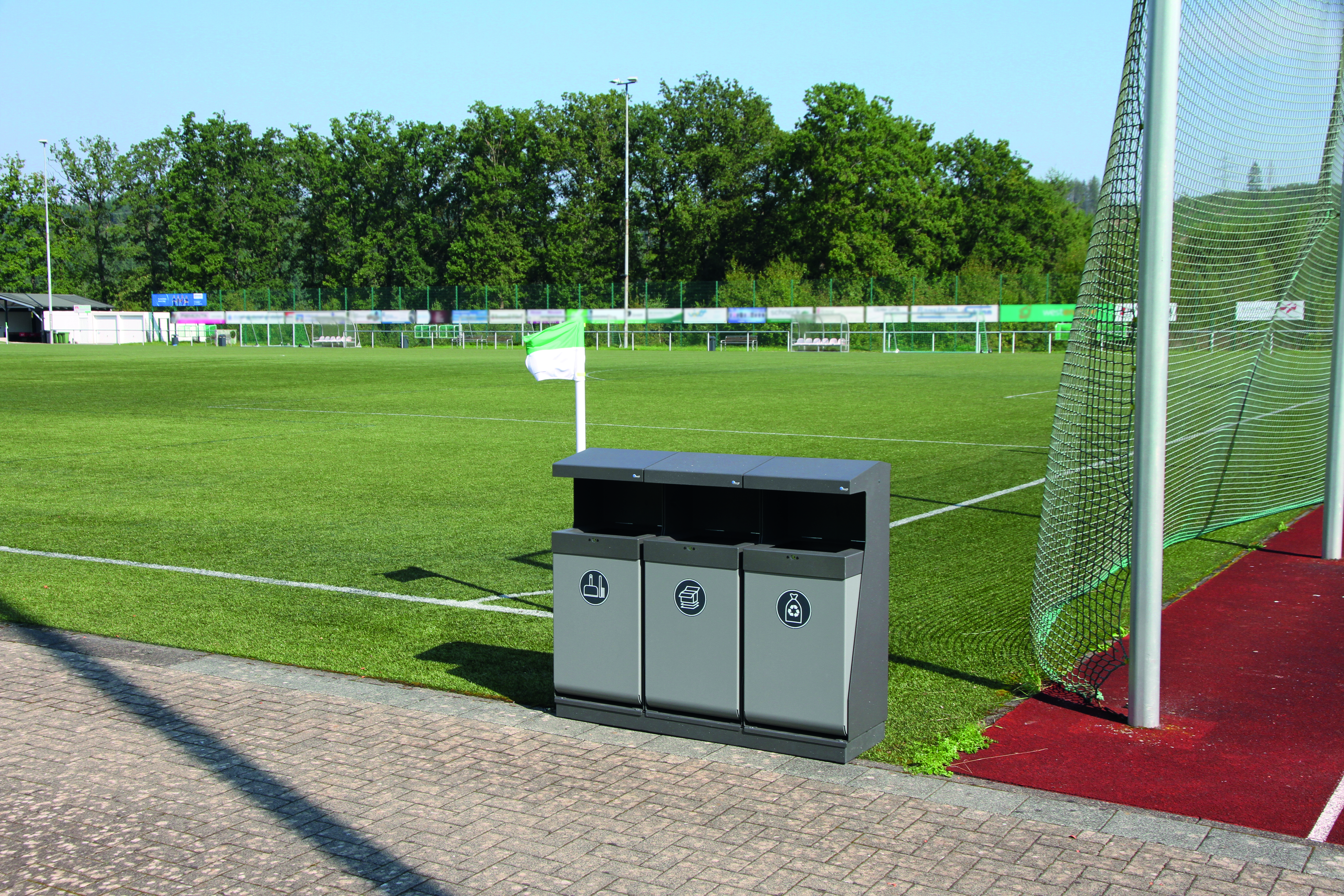 Recycling-Abfallstation für Außenbereiche