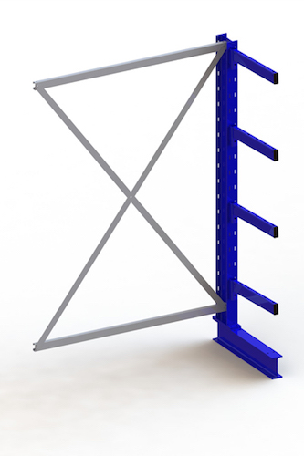 META MULTISTRONG Medium Kragarmregal Anbauregal, 2000x1300x500 mm, einseitig