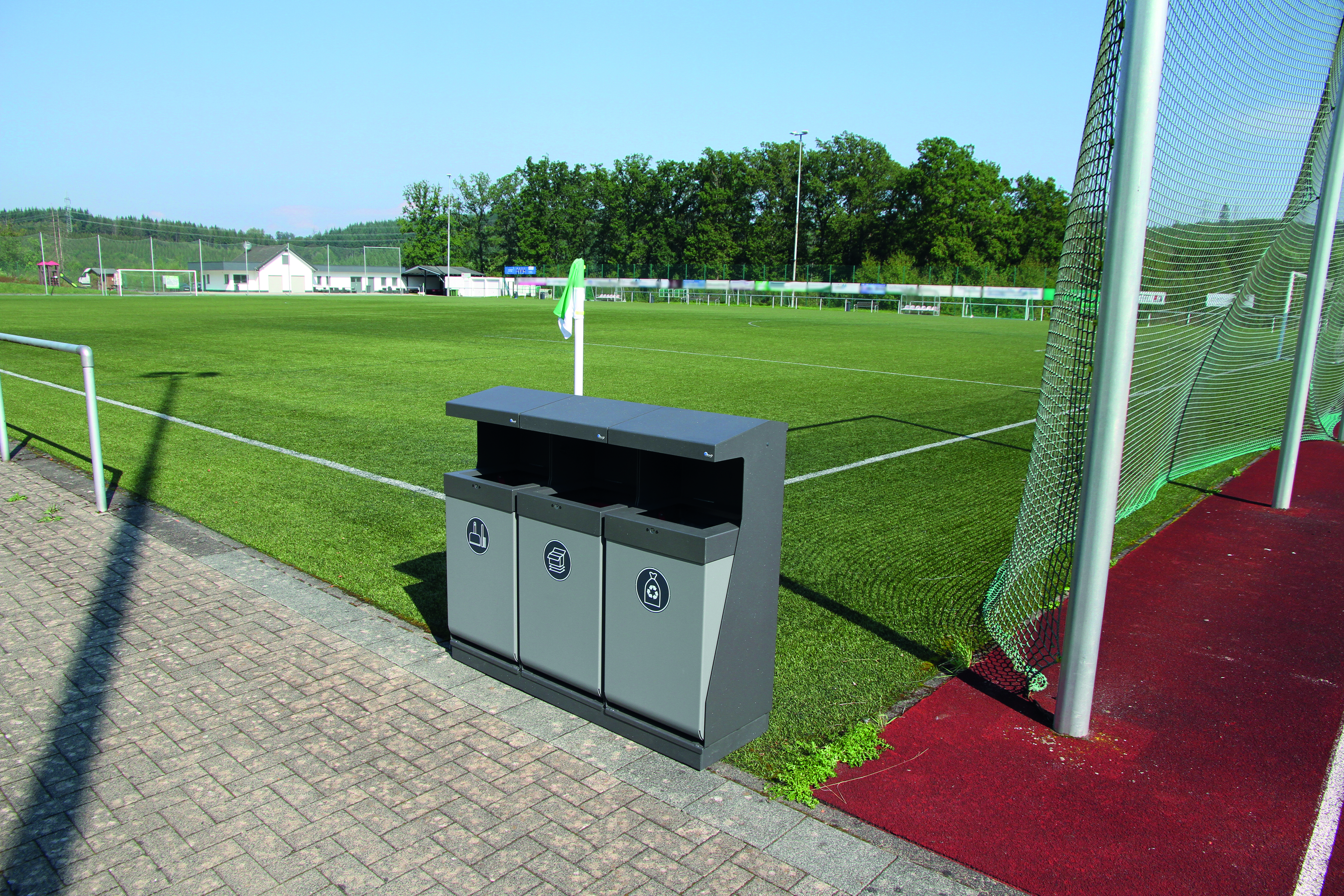 Recycling-Abfallstation für Außenbereiche